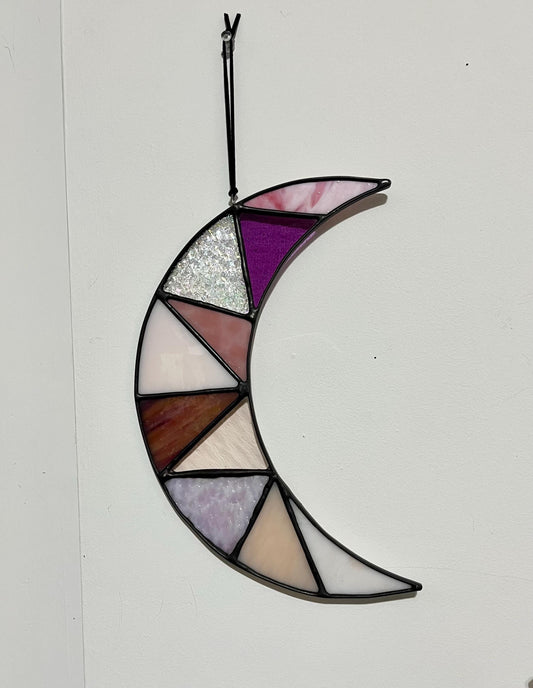 Stained Glass Moon - Patchwork Pink