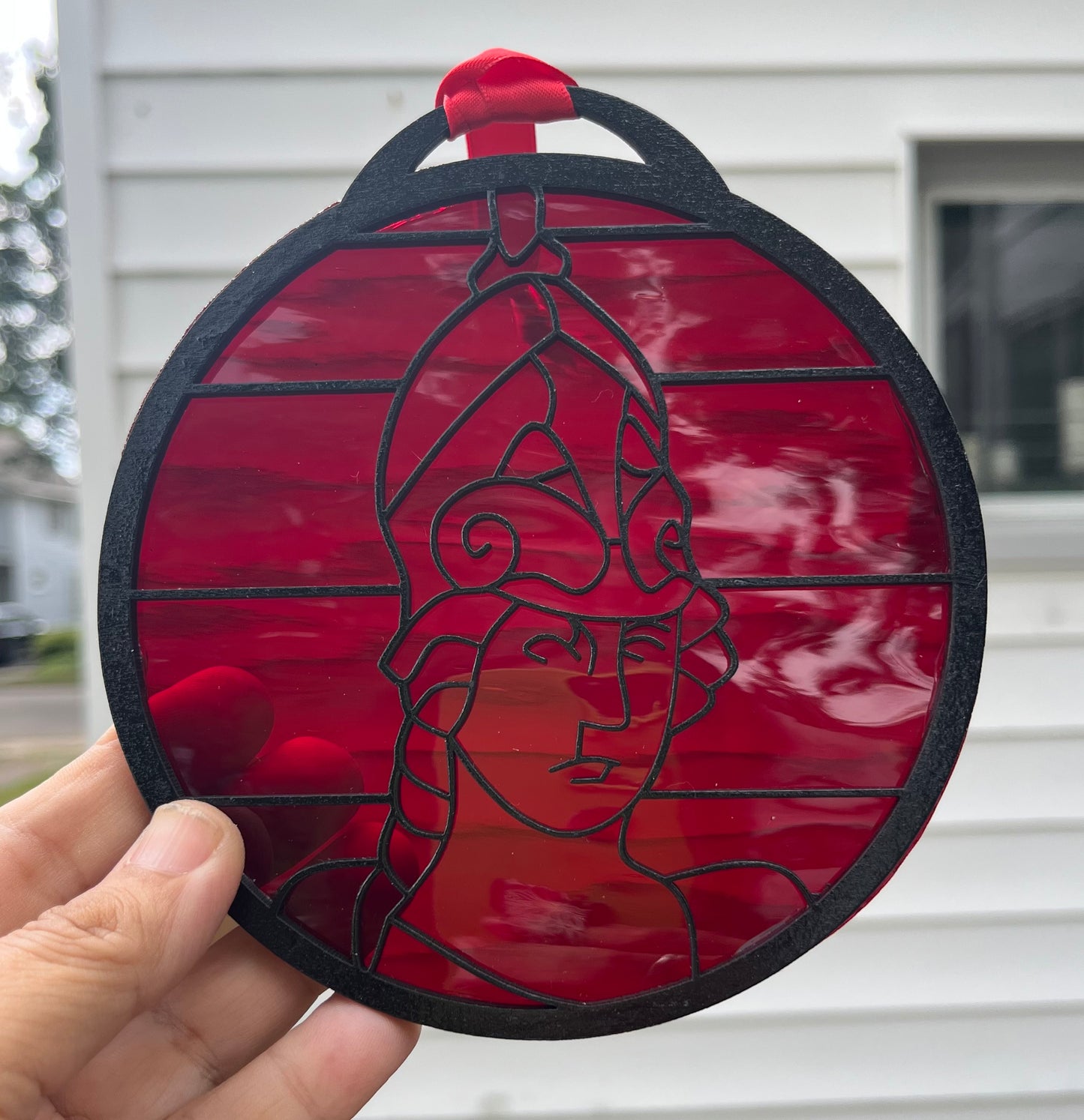 Minerva Wood on Glass Suncatcher