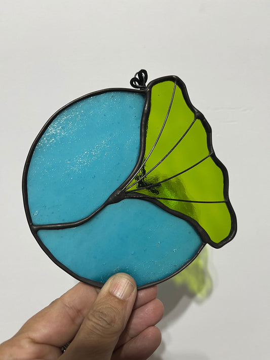Stained Glass Ginkgo Leaf Suncatcher - Birmingham Southern College Series