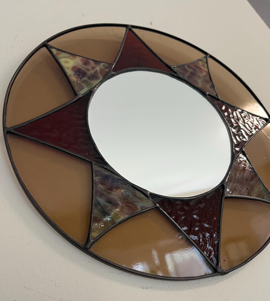 Stained Glass Mirror- Earth Tones