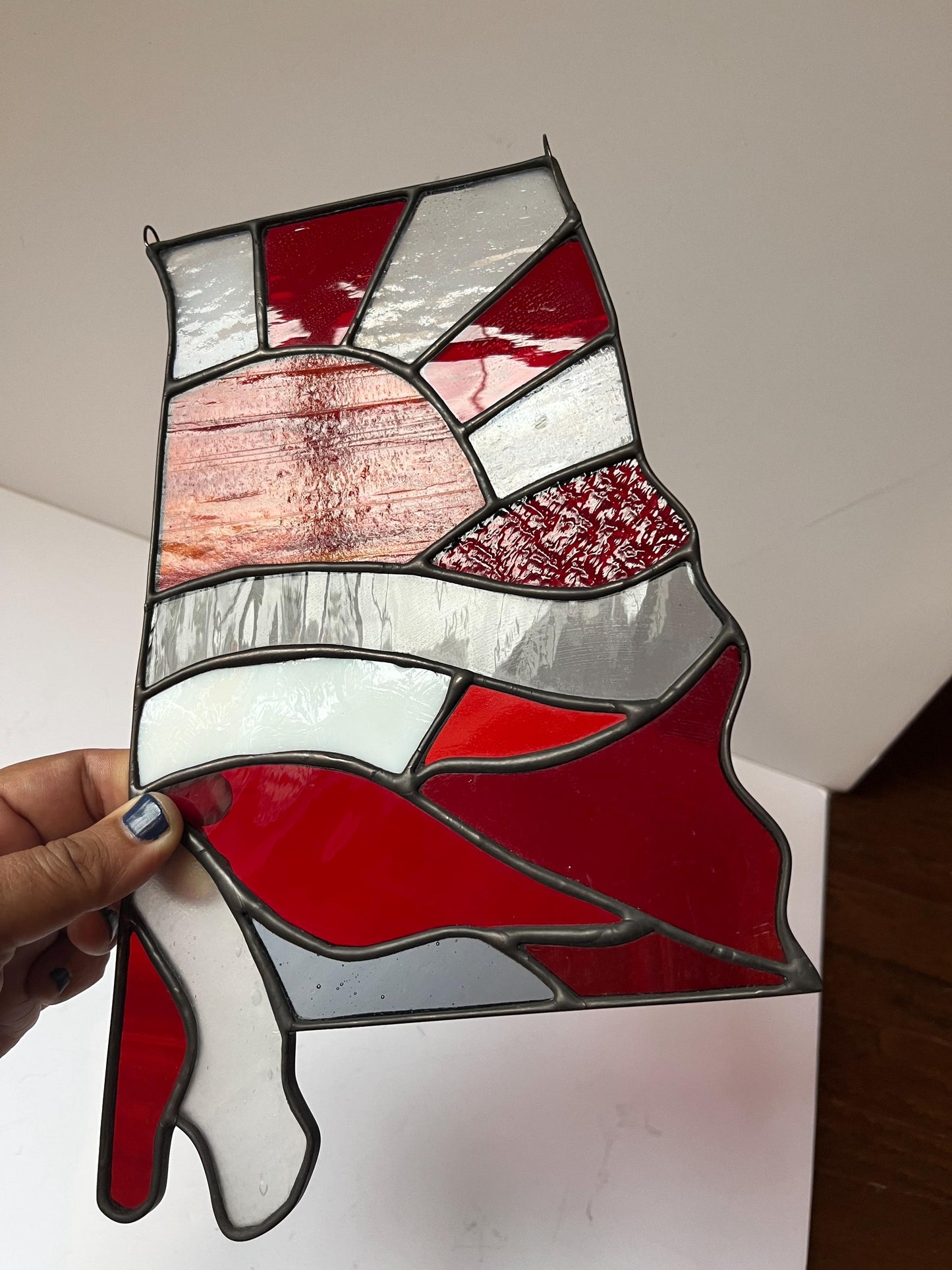 Alabama stained glass- University of Alabama Crimson and white