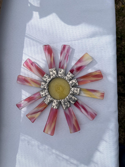 Stained Glass Wallflower- Spring