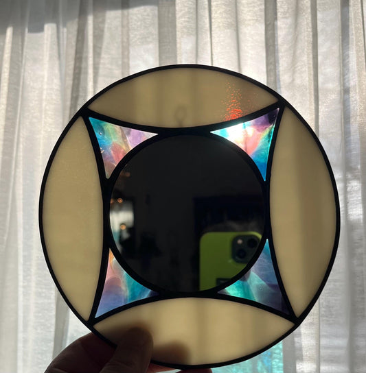 Stained Glass Mirror- Fremont 45s- Rainbow