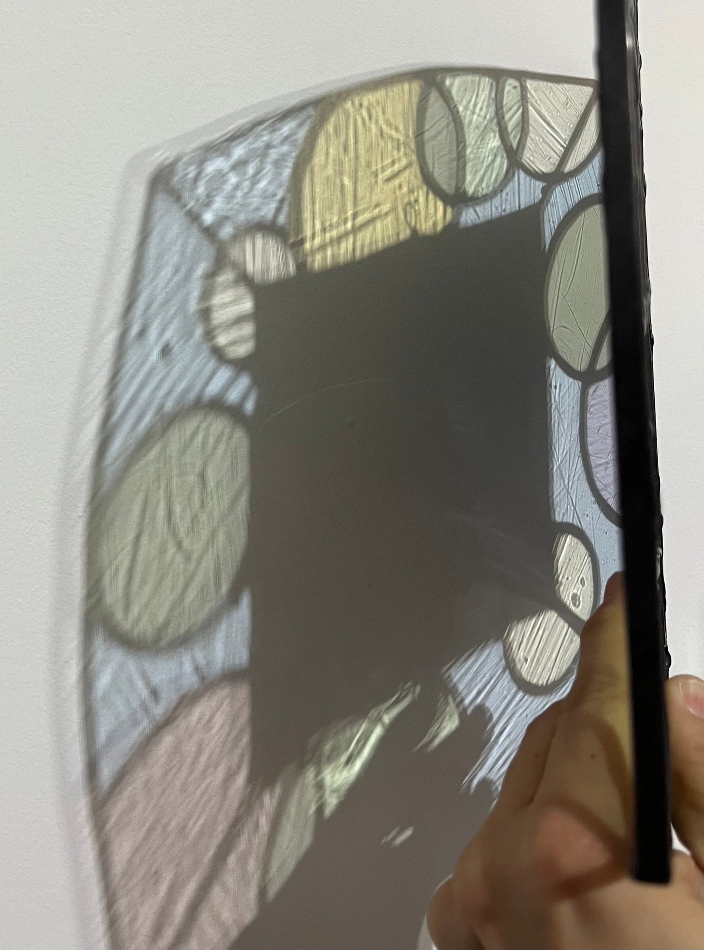 The Bubble Mirror- Stained glass mirror- pastel shades