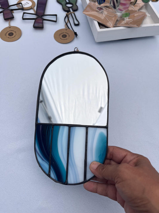 Stained Glass Locker Mirror- swirl