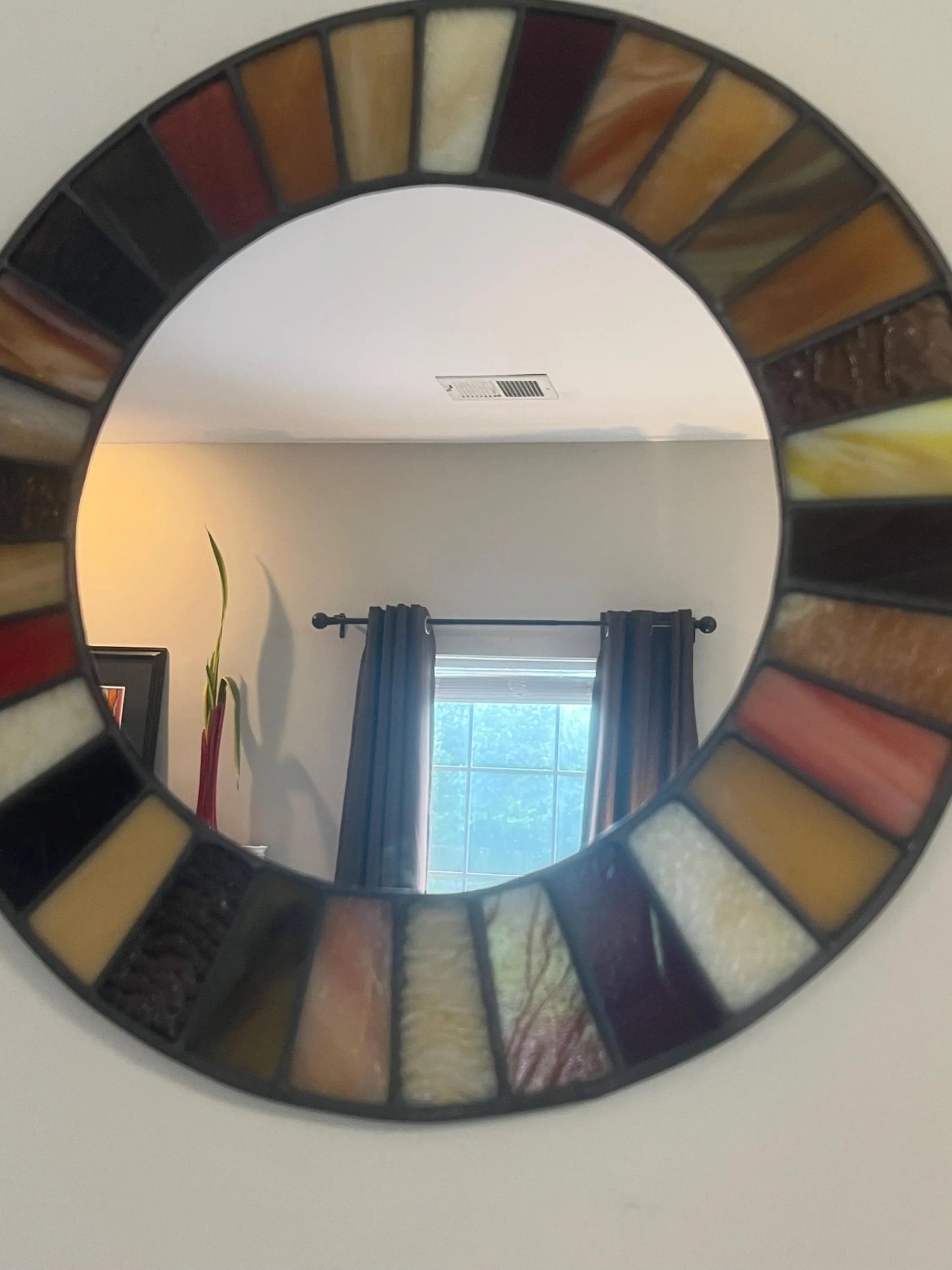 Stained Glass Mirror - Browns