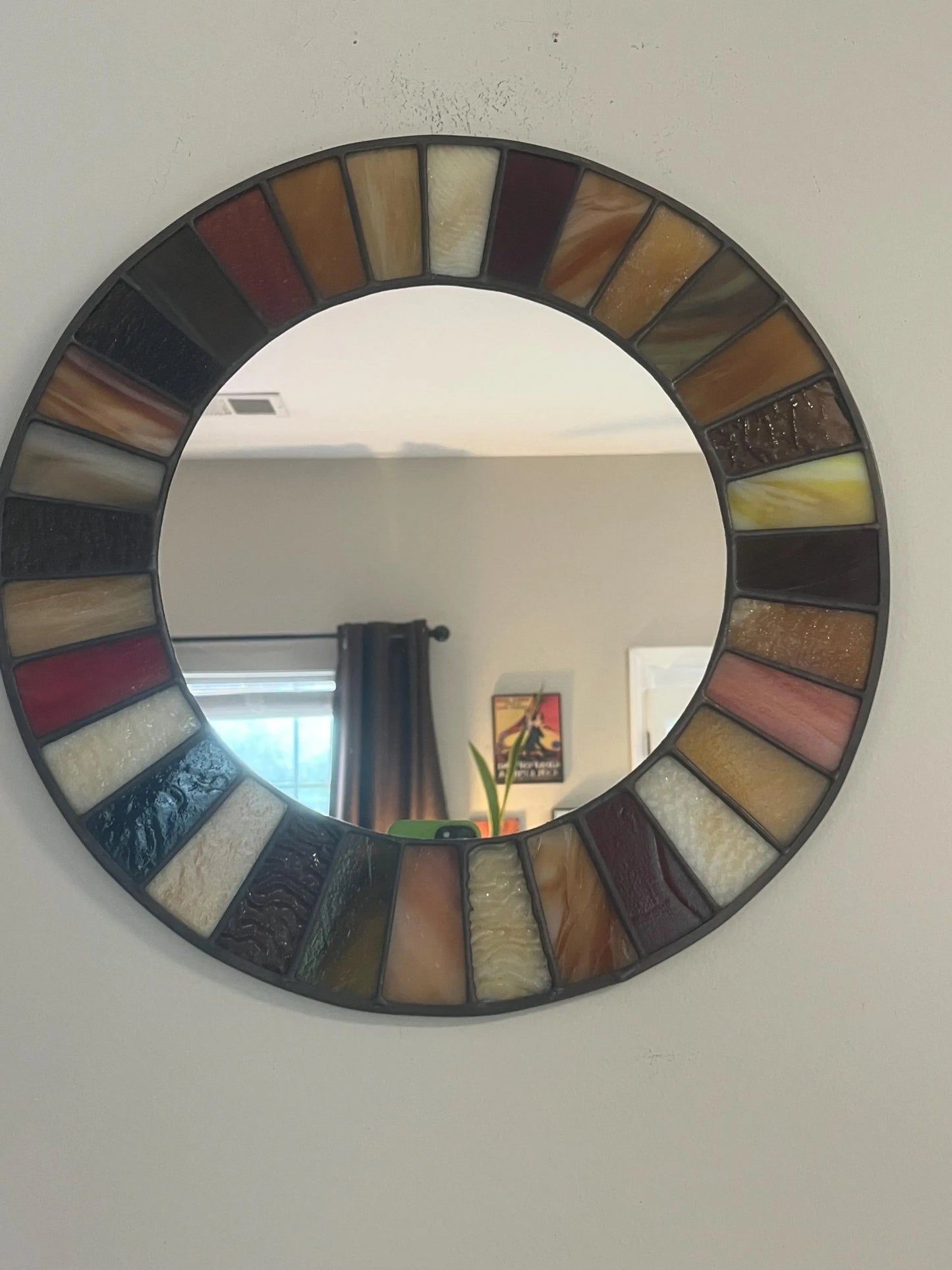 Stained Glass Mirror - Browns