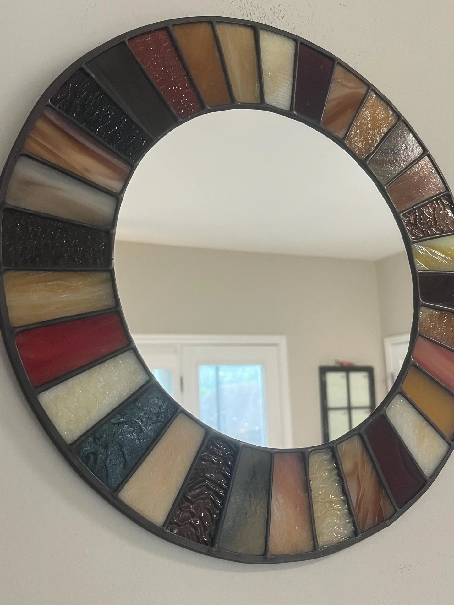 Stained Glass Mirror - Browns