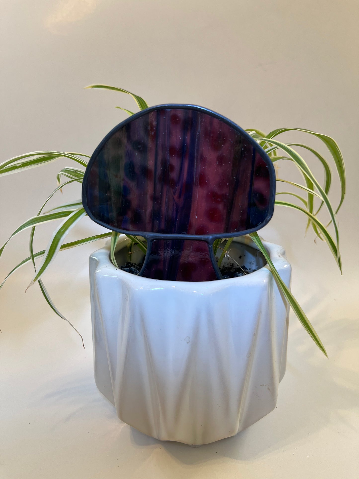 Mushroom Plant Stake - Stained Glass