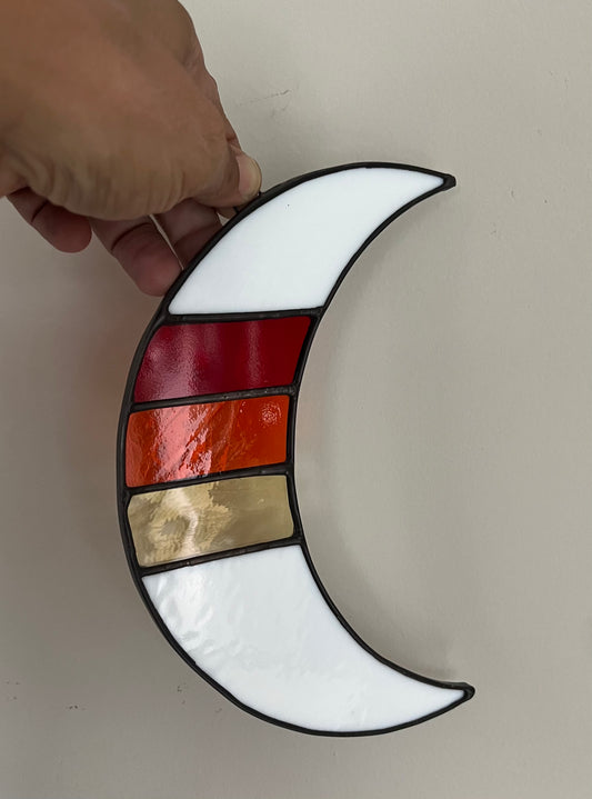 Stained glass ROY Rainbow moon