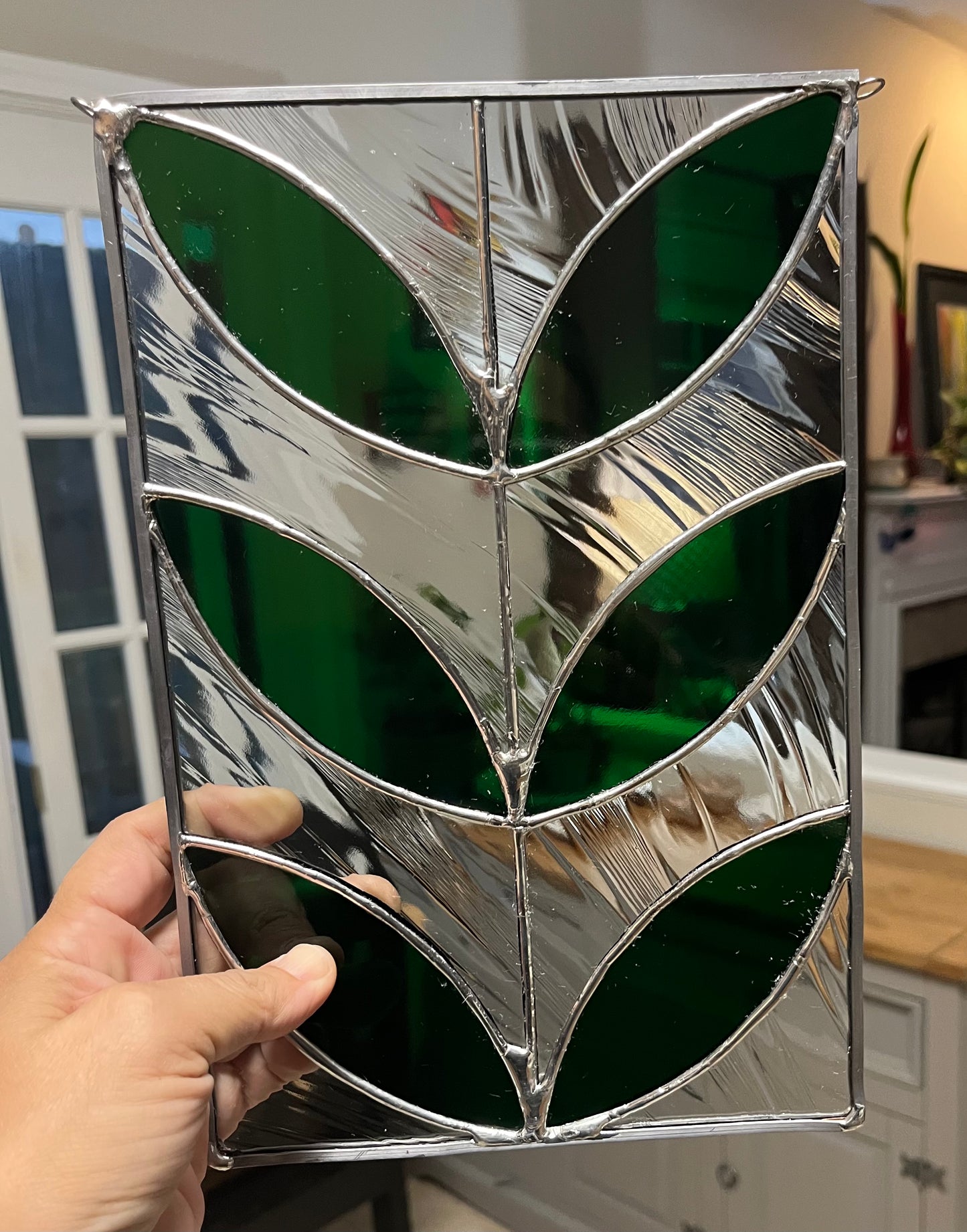 Stained Glass Panel - Leaf Design