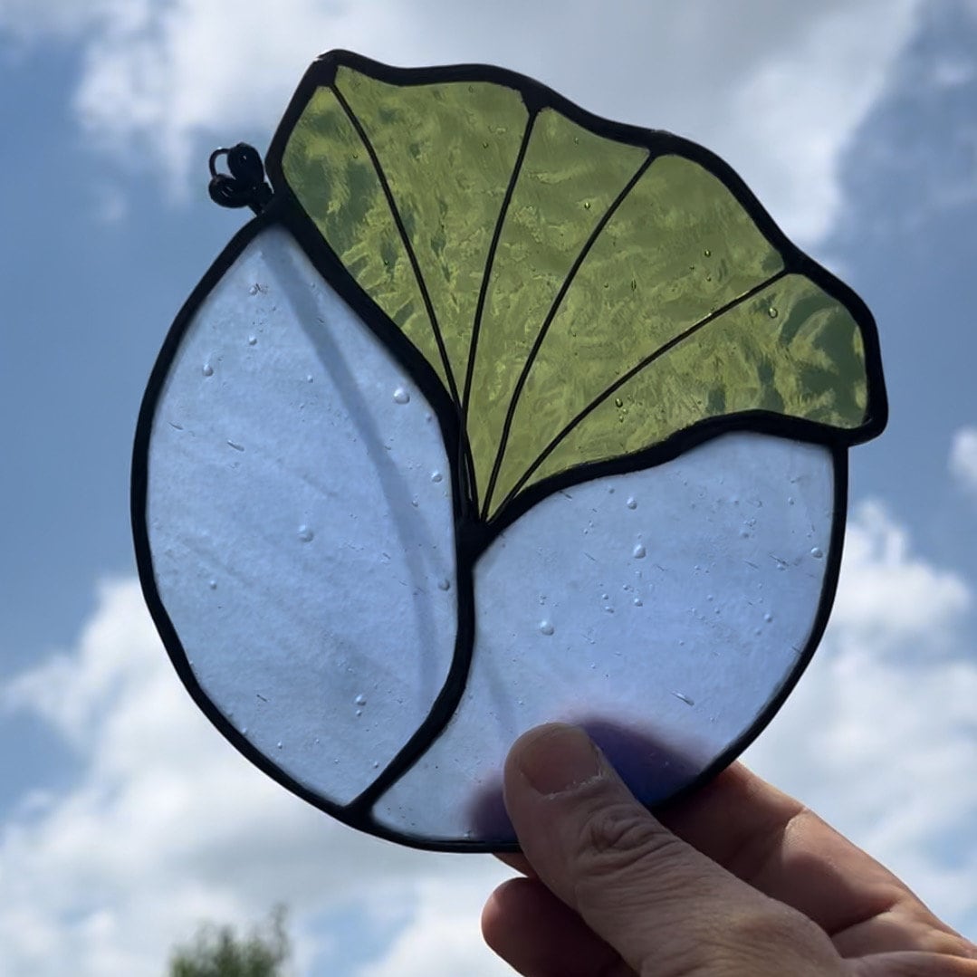 Stained Glass Ginkgo Leaf Suncatcher - Birmingham Southern College Series