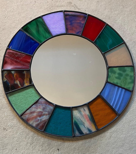 Stained Glass Mirror- Patchwork Multi Color