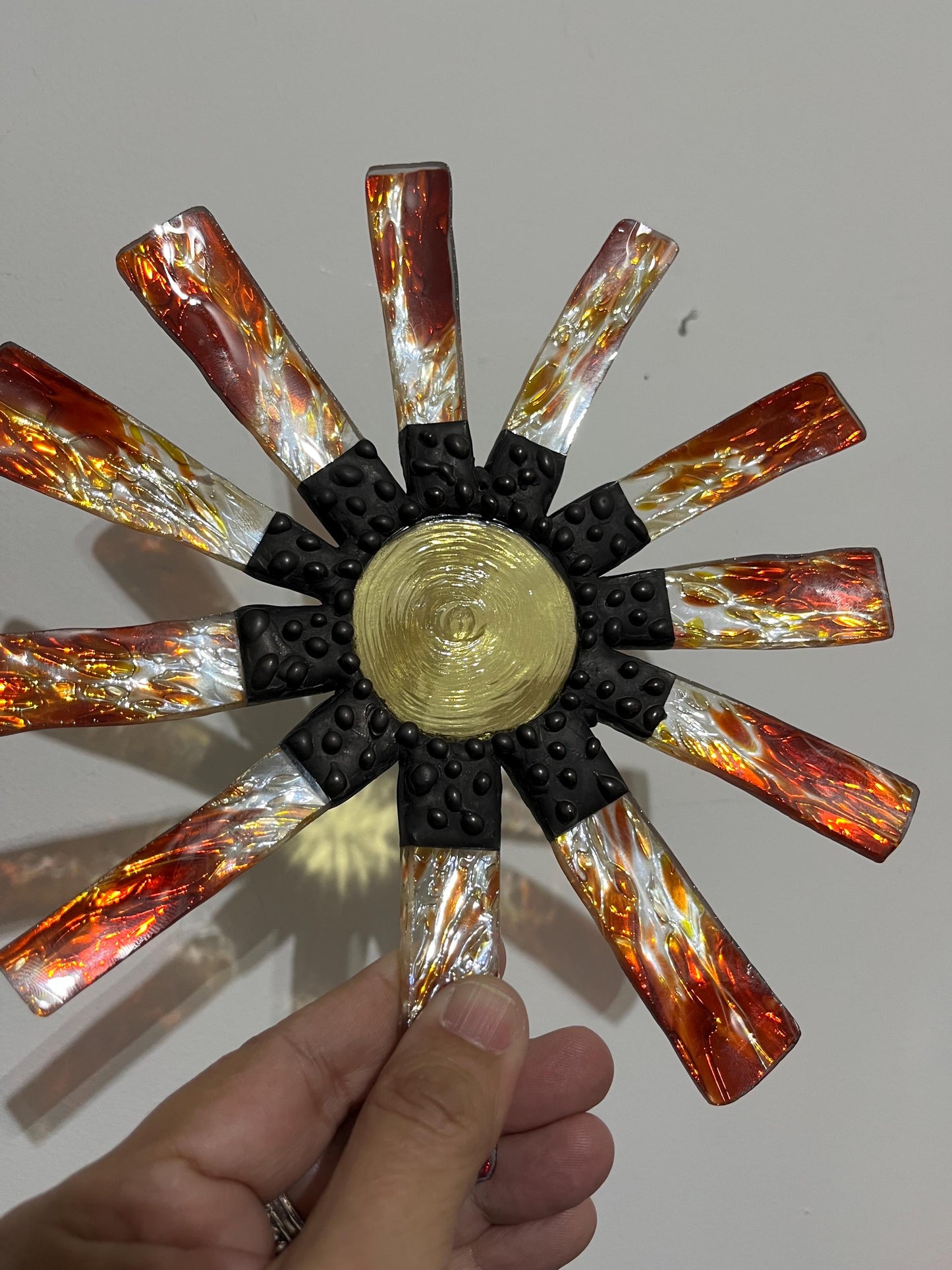 Stained Glass Wallflower- Fire