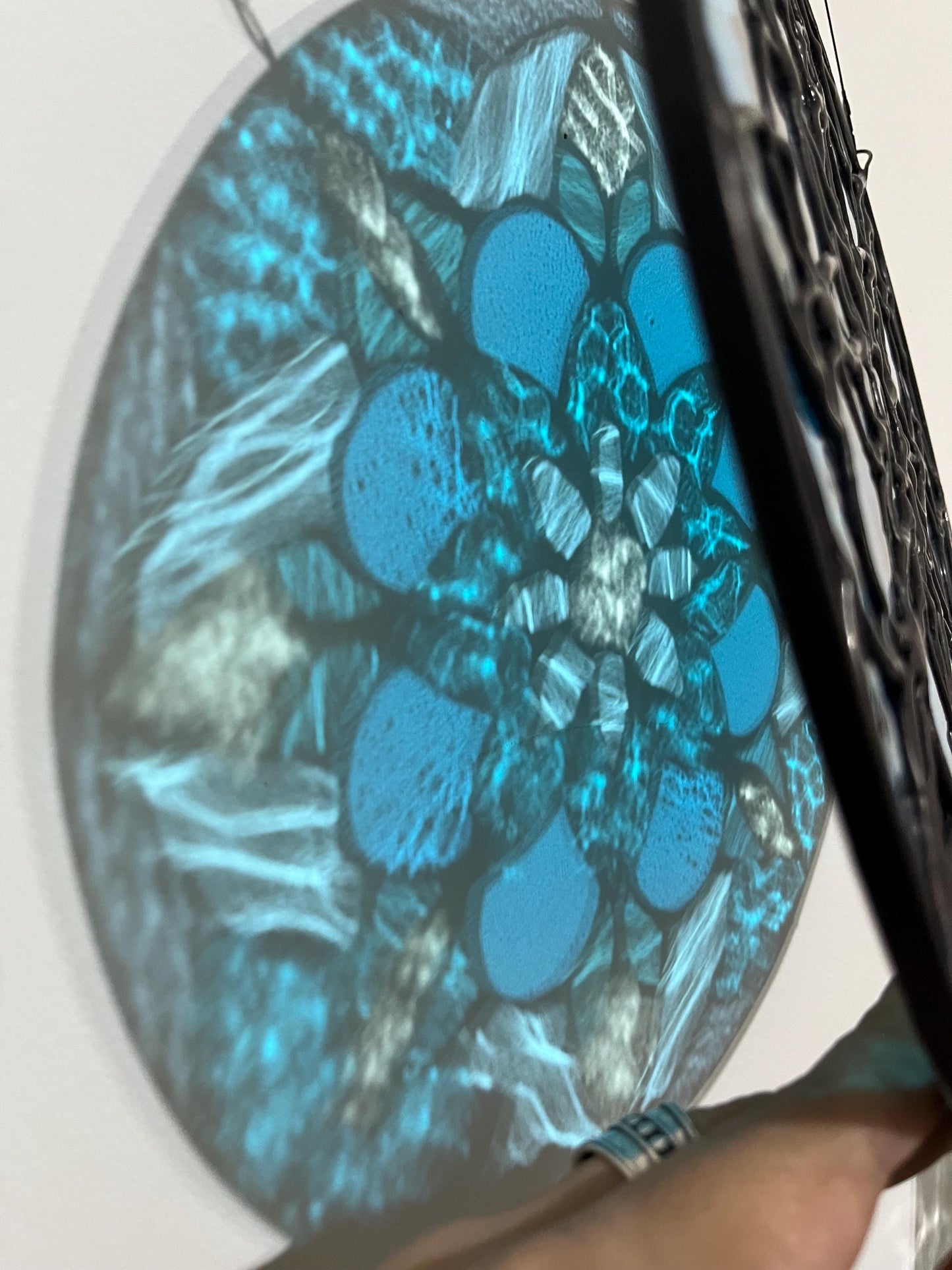 Stained Glass Round Mandala- All the blues