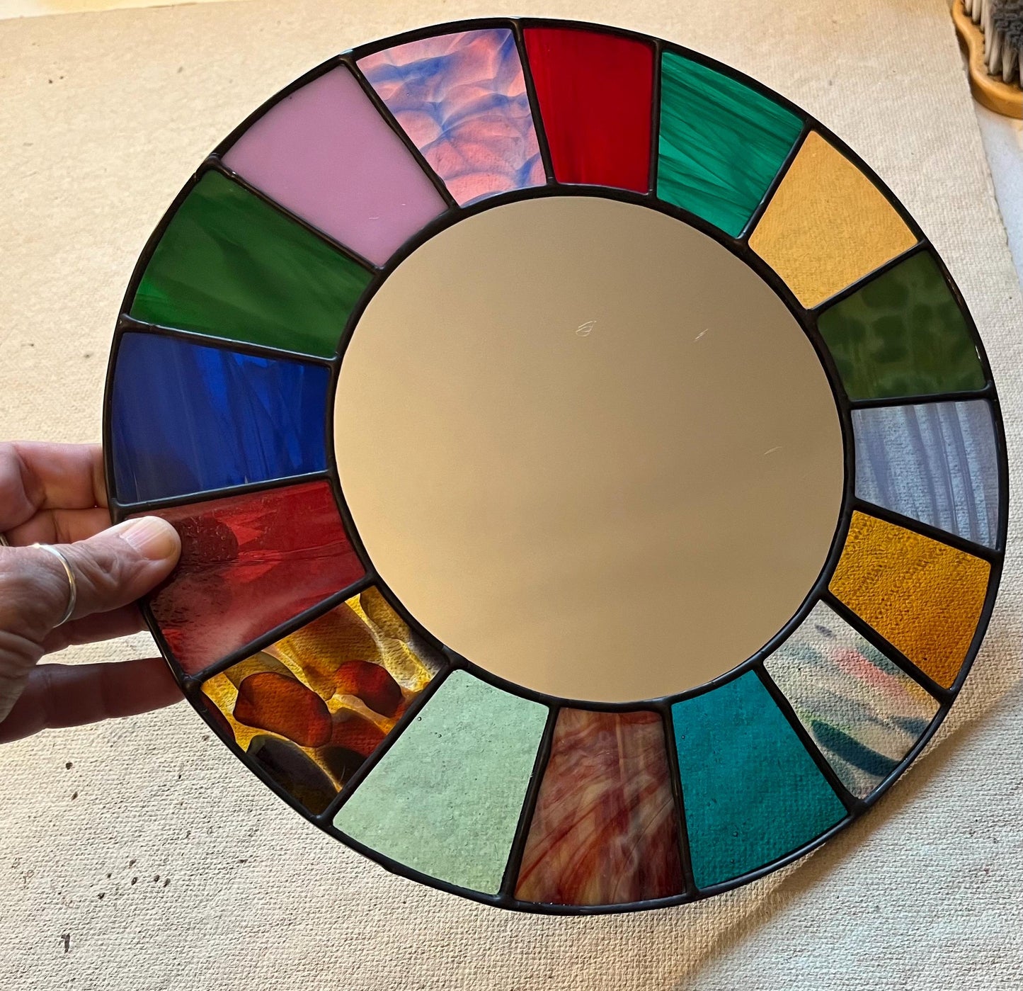 Stained Glass Mirror- Patchwork Multi Color