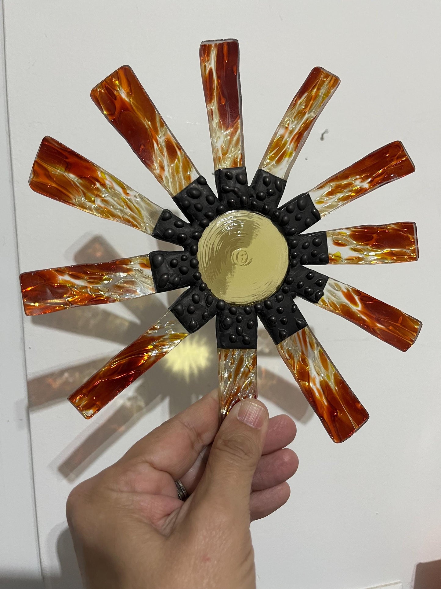 Stained Glass Wallflower- Fire