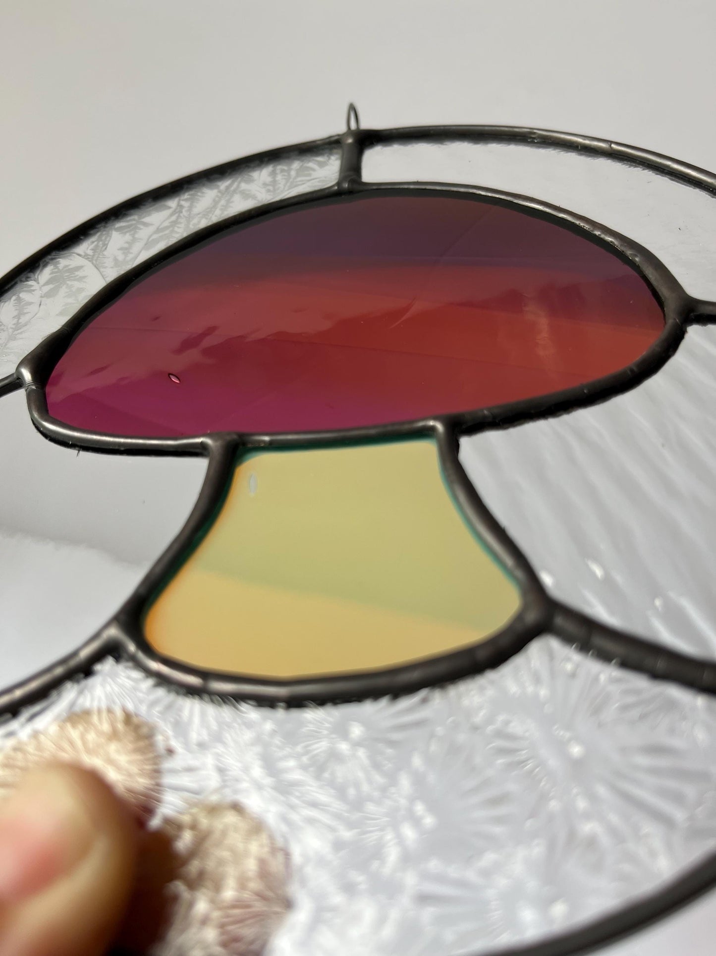 Stained glass Fremont Fungi Rounds- Mushrooms