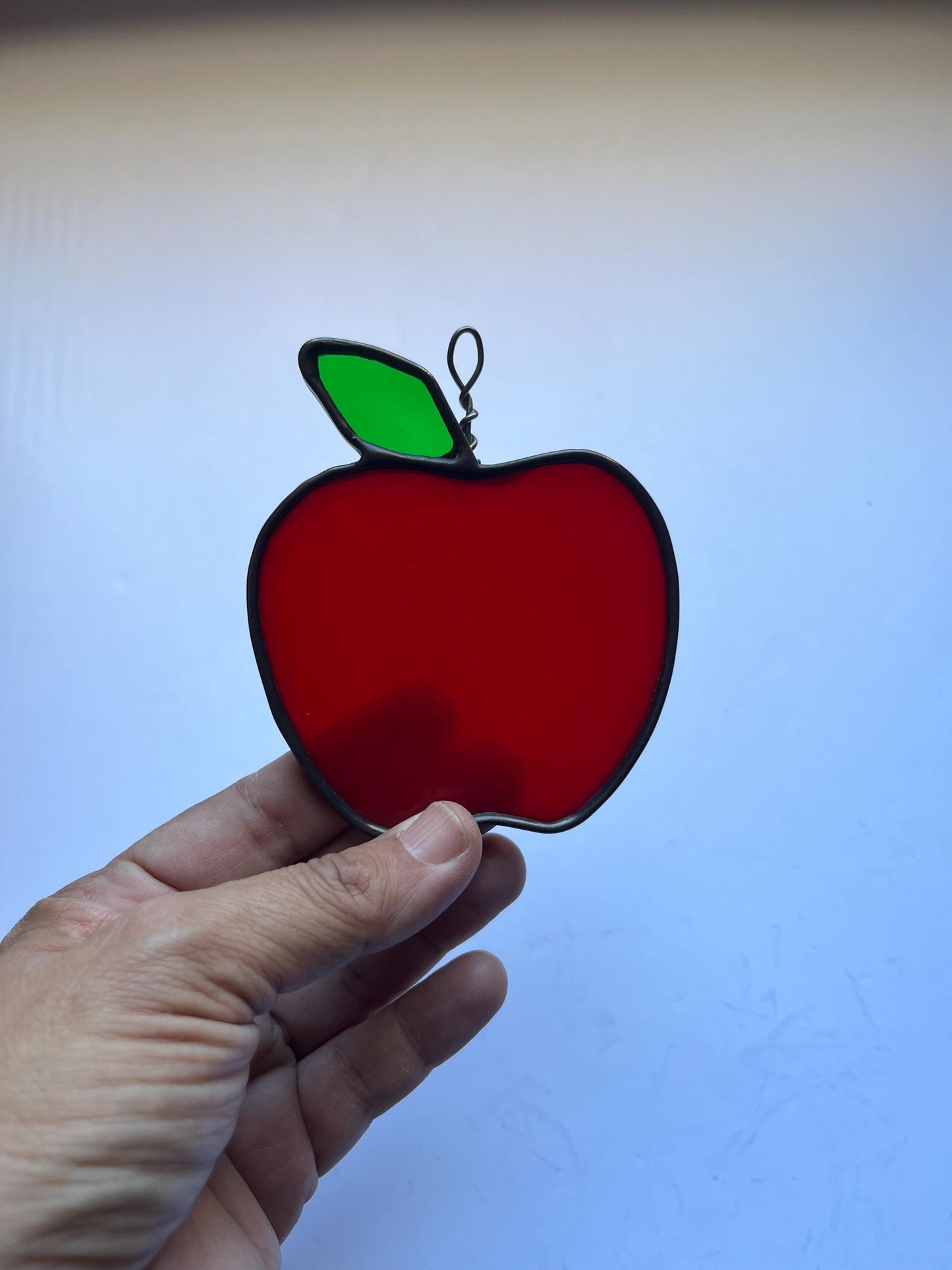 Stained Glass Apple Suncatcher