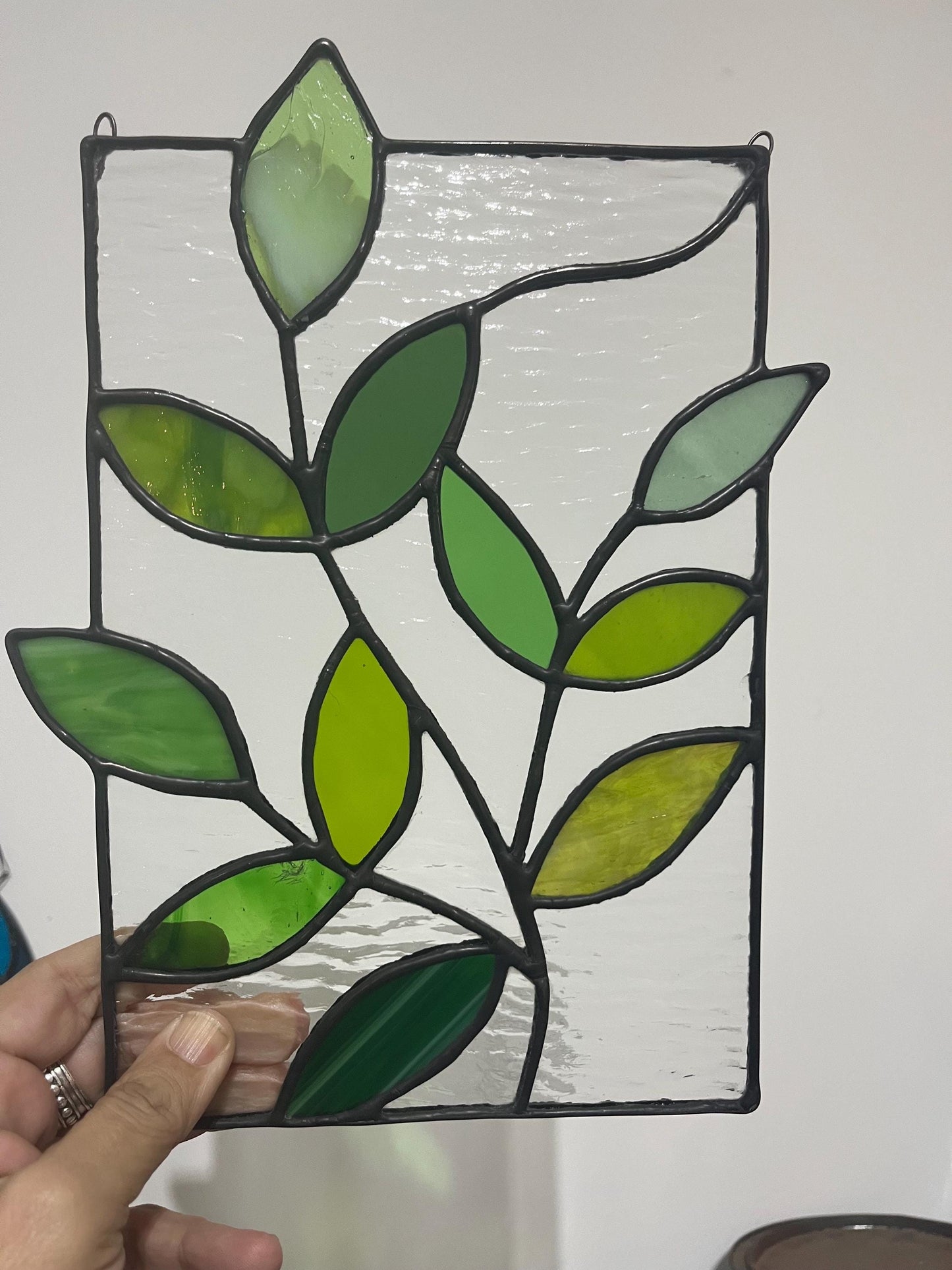 Stained Glass Leaf Panel