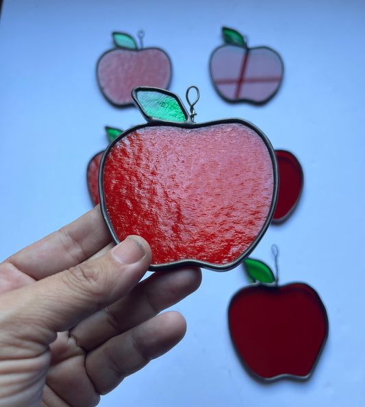 Stained Glass Apple Suncatcher