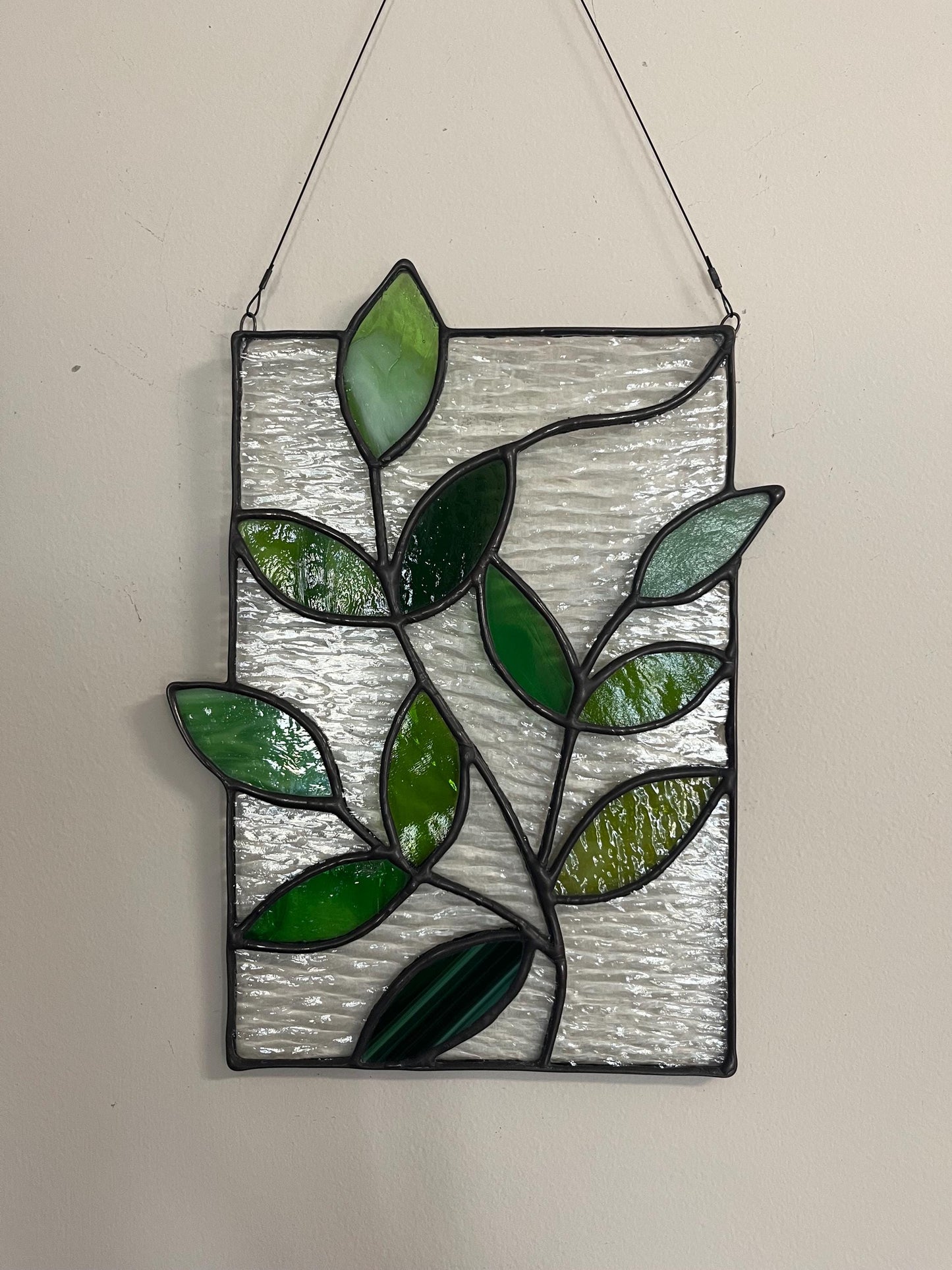 Stained Glass Leaf Panel