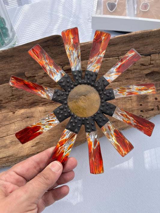 Stained Glass Wallflower- Fire