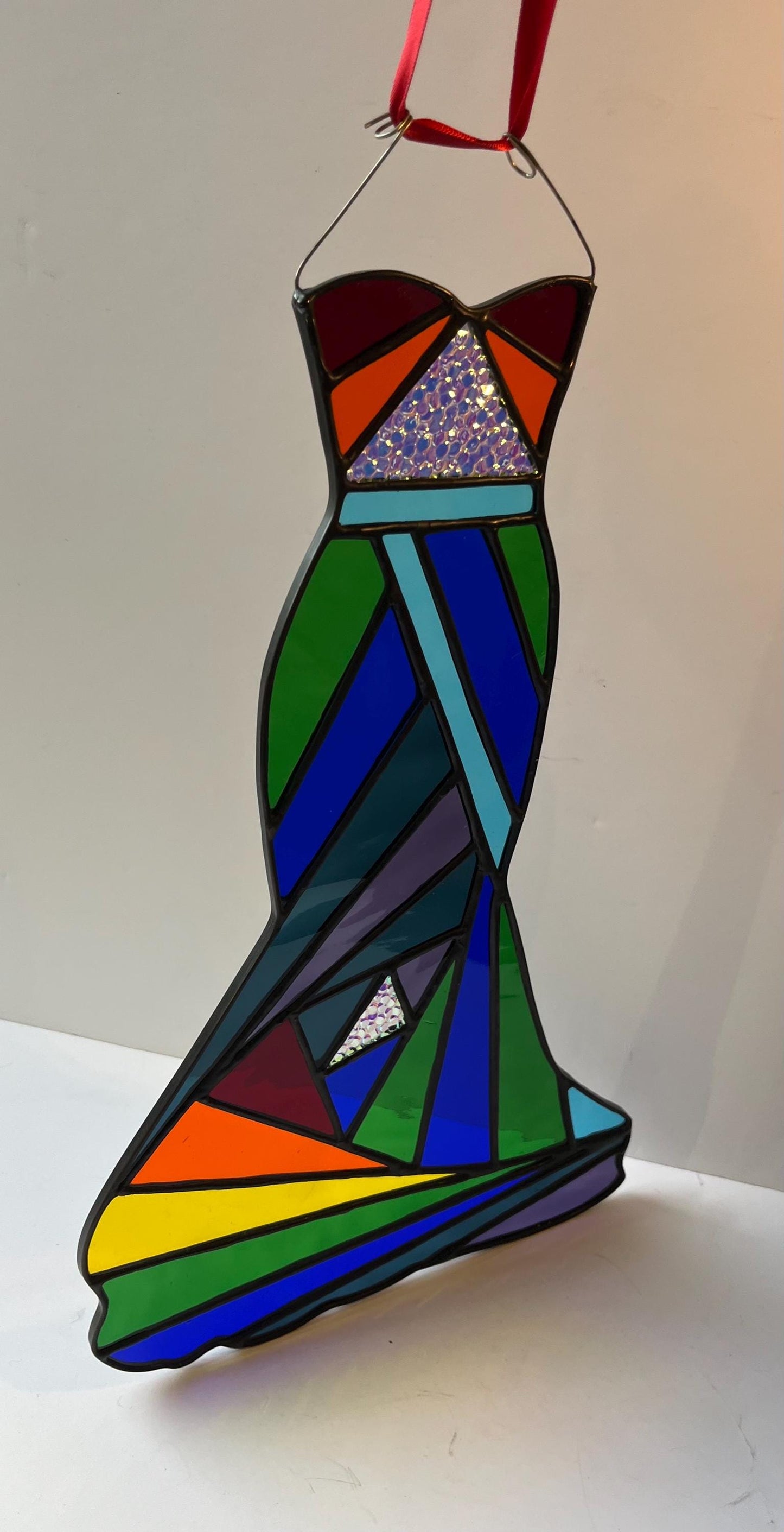 Stained Glass Rainbow Ball Gown