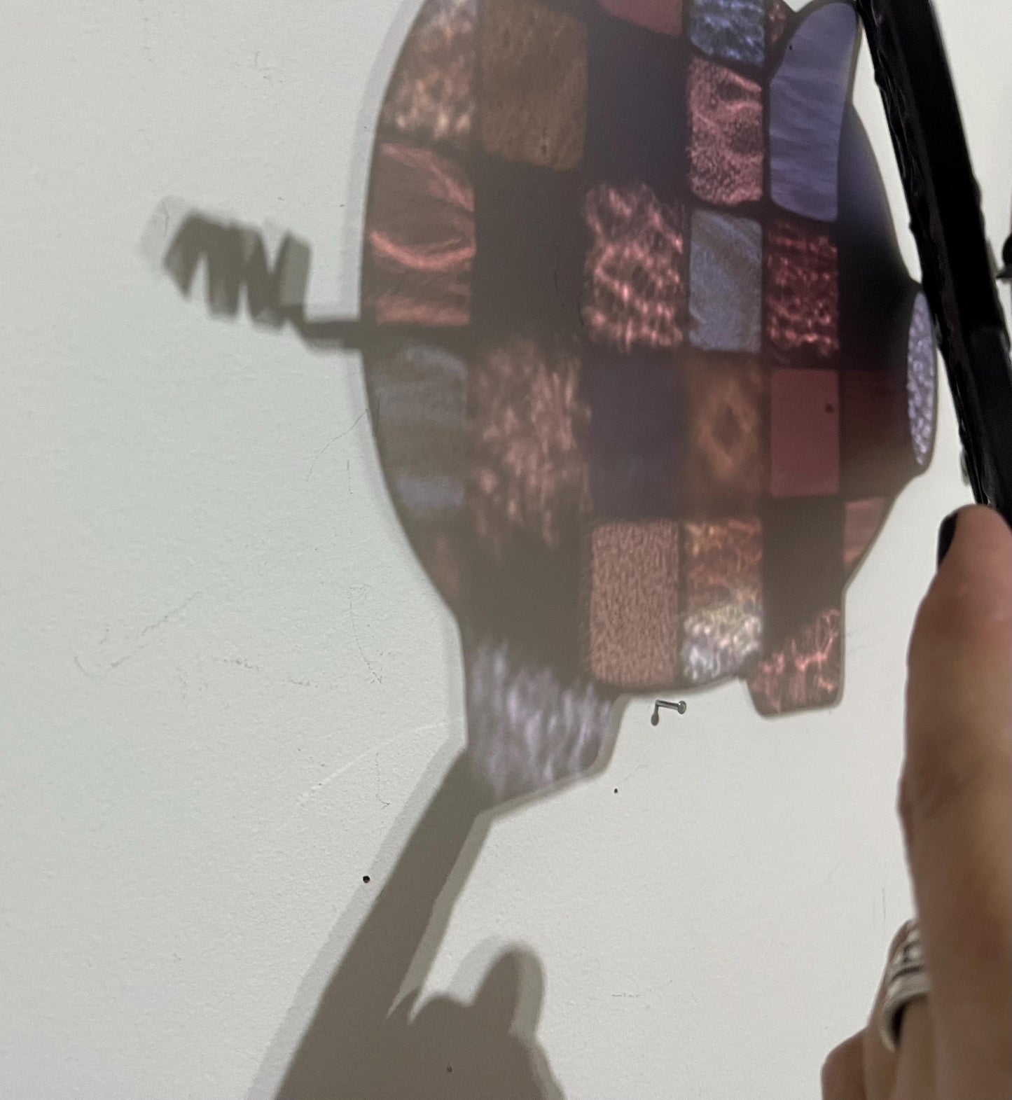 Stained Glass Pig- Mixed Purple