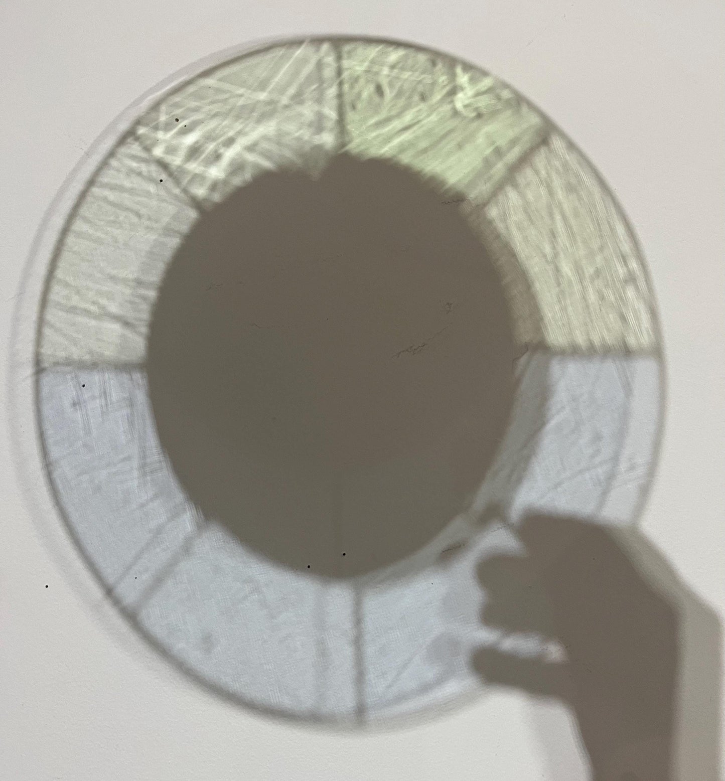 The Blue One- Stained glass mirror- pastel shades blue and green