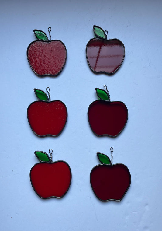 Stained Glass Apple Suncatcher