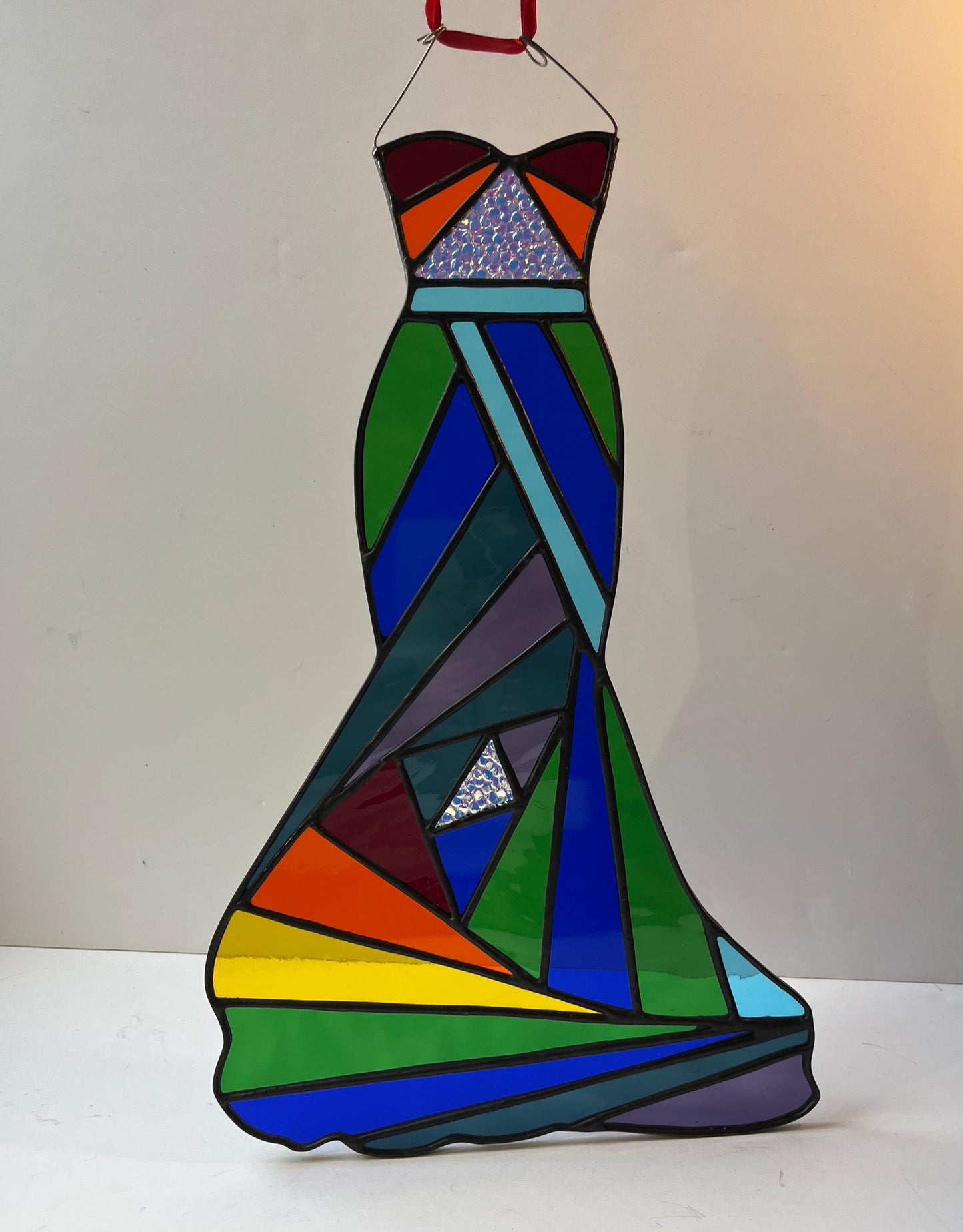 Stained Glass Rainbow Ball Gown