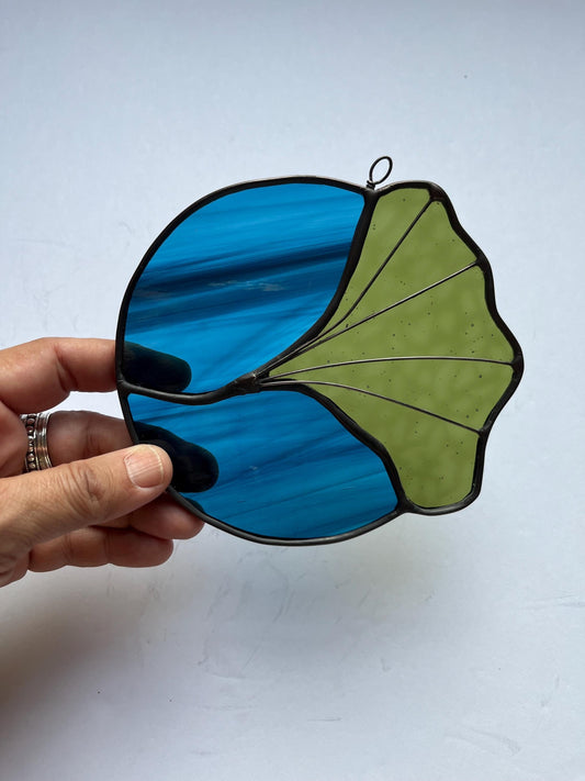 Stained Glass Ginkgo Leaf Suncatcher - Birmingham Southern College Series
