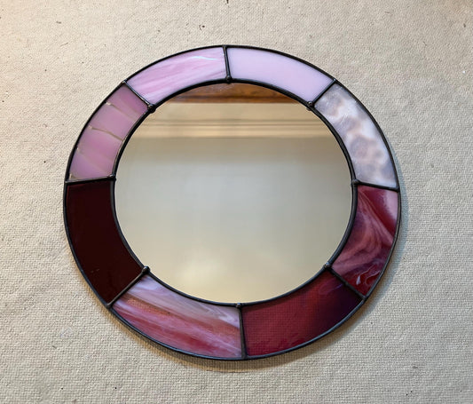 Stained Glass Mirror- Patchwork Multi Pinks
