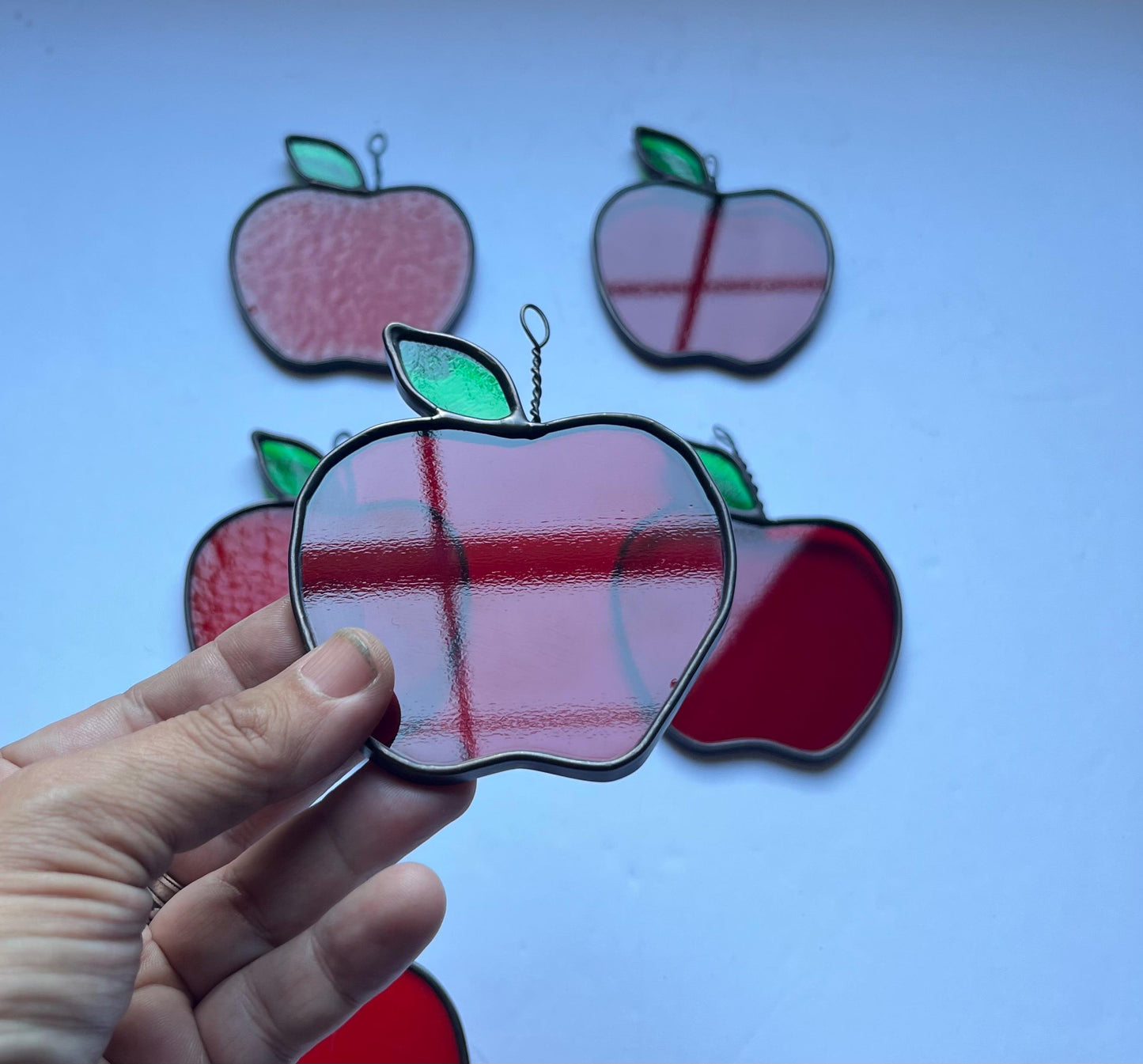 Stained Glass Apple Suncatcher