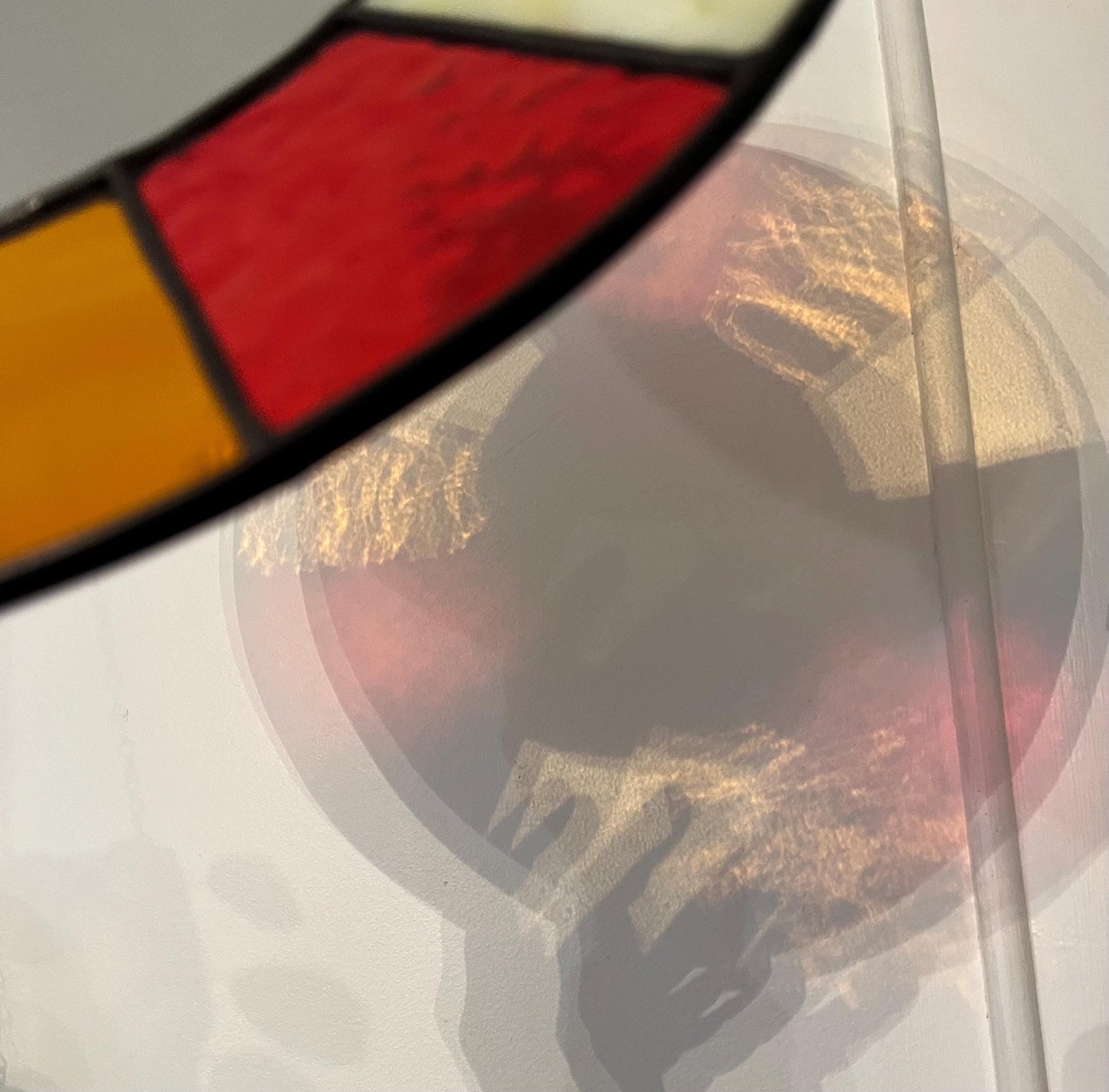 Stained Glass Mirror- Patchwork Warm Autumn