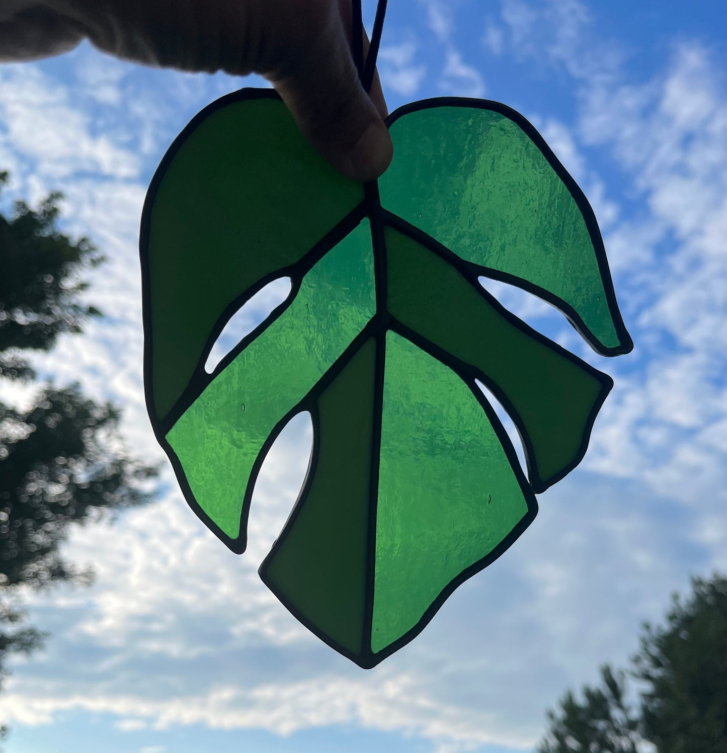 Custom - Stained Glass Monstera Leaf