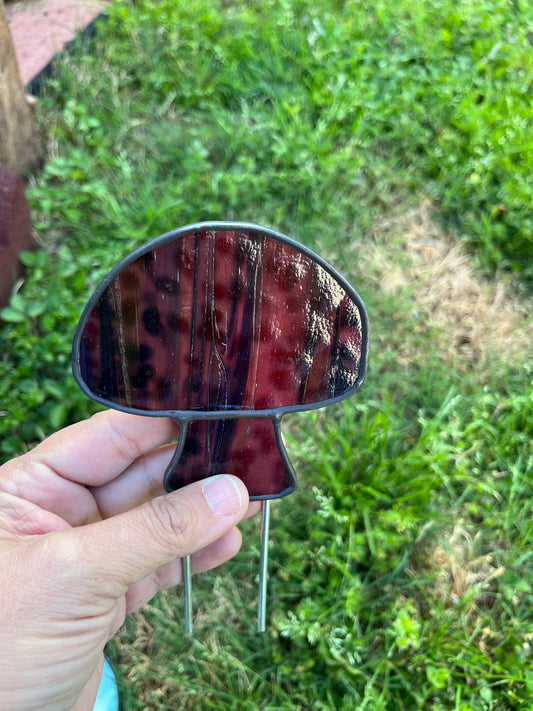 Mushroom Plant Stake - Stained Glass