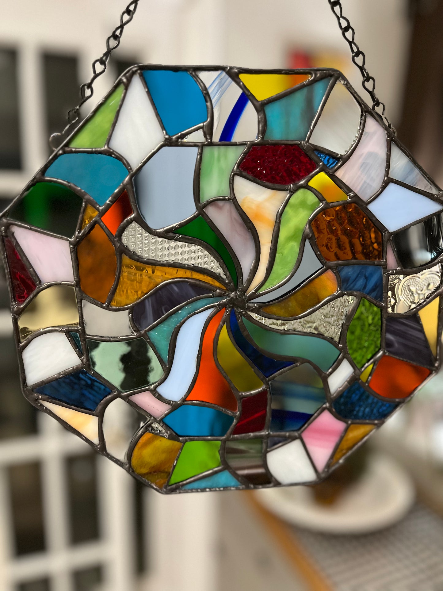 Stained Glass Patchwork Swirl