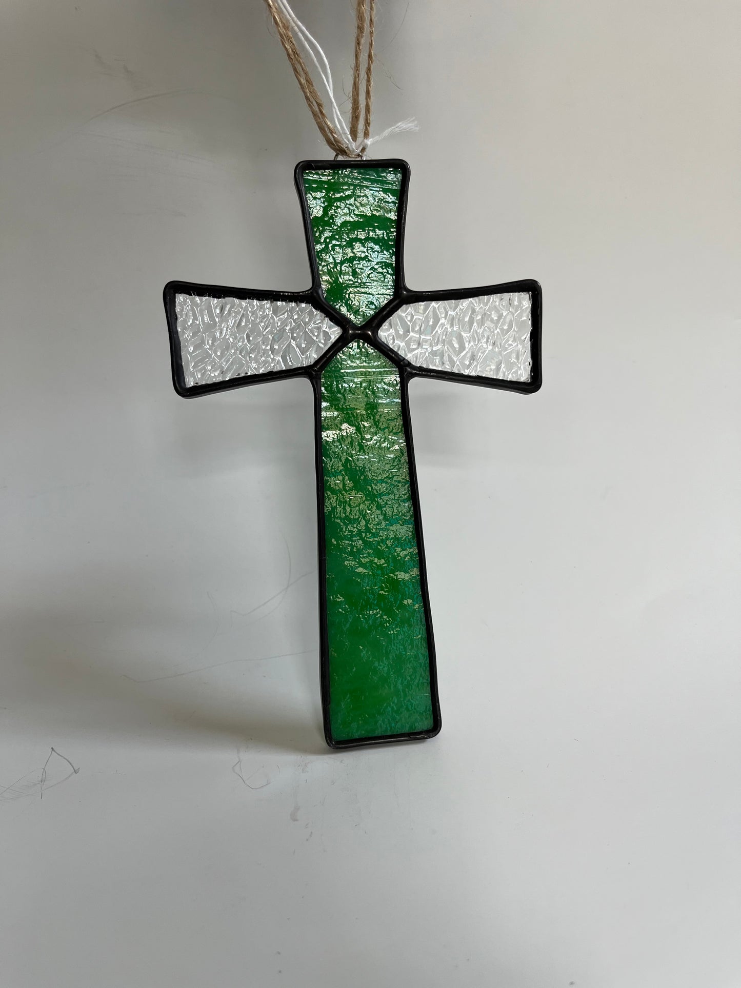 Stained Glass Cross - Green