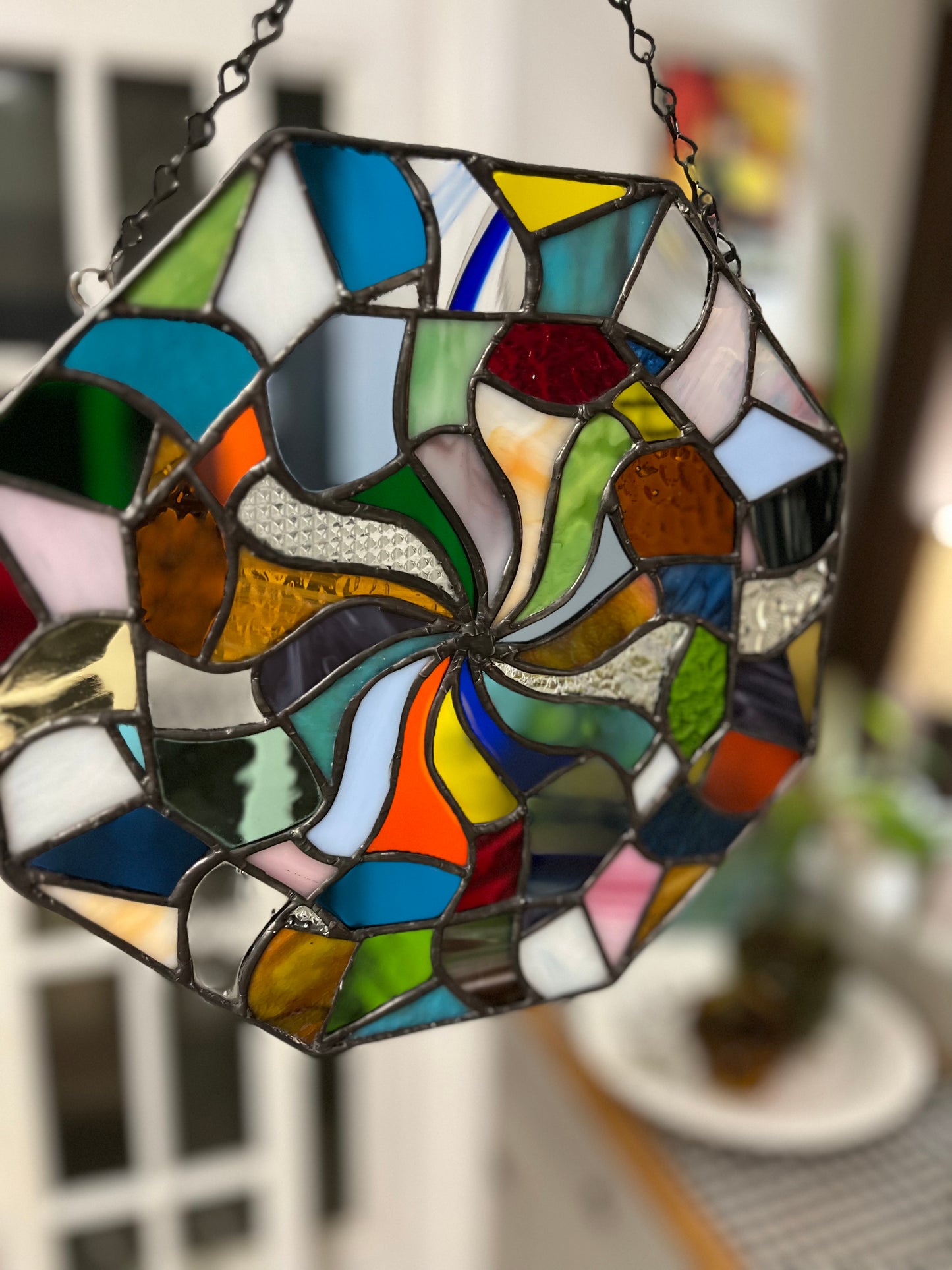 Stained Glass Patchwork Swirl