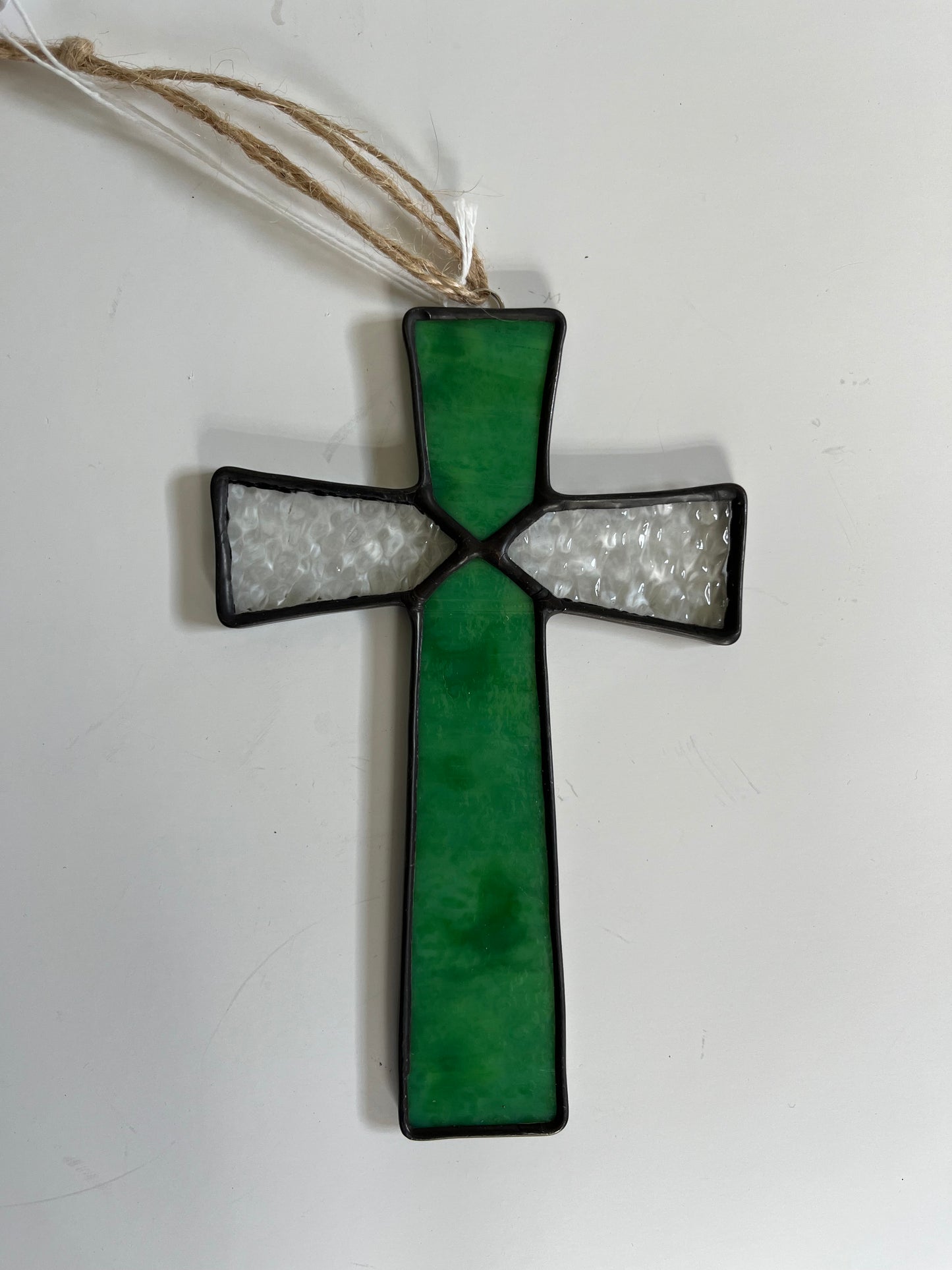 Stained Glass Cross - Green