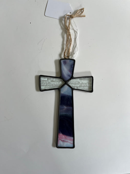 Stained Glass Cross - Purple