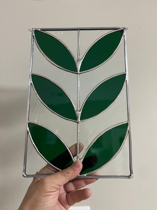 Stained Glass Panel - Leaf Design
